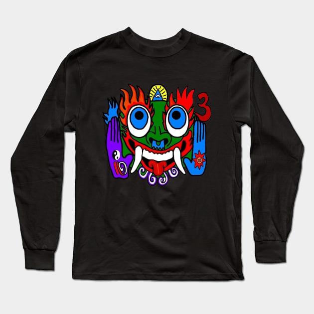 Aztec God Long Sleeve T-Shirt by imphavok